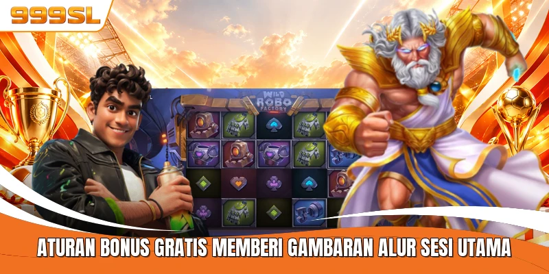 Aturan bonus gratis memberi gambaran alur sesi utama