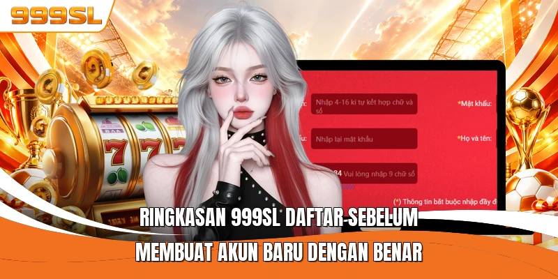 Ringkasan 999SL Daftar sebelum membuat akun baru dengan benar